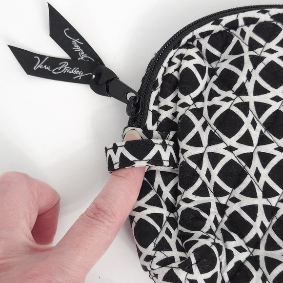 Vera Bradley Black & White Night & Day Geo Quilted Cosmetic Bag - Picture 4 of 6